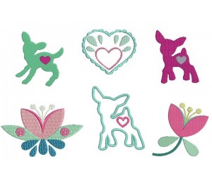 Stickserie - Rehlein